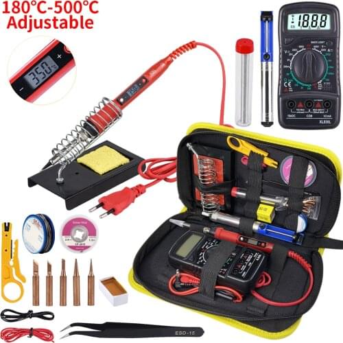 JCD 80W Digital Display Electric Soldering Iron Kit Temperature Adjustable 220V 110V Welding Tool Ceramic Heater soldering tips