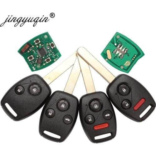 Jingyuqin 10pcs/lot Remote Car Key for HLIK-1T 313MHz/ 313.8MHz for Honda Accord Element CR-V HR-V Fit City Jazz Odyssey Shuttle