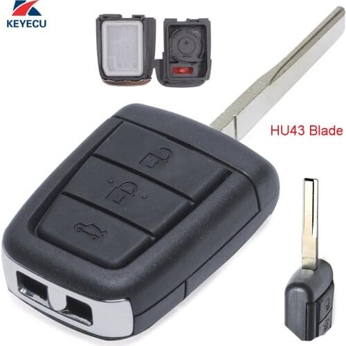KEYECU Replacement Remote Key Shell Case Fob 3+1 Button for Holden VE Commodore Omega Berlina Calais SS SV6 HSV GTS HU43 Blade