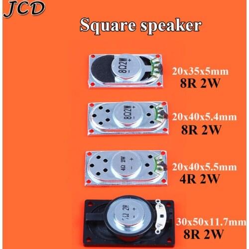 JCD Notebook Speaker Square Speaker 20 * 40mm 20*35mm 30*50mm 8 Euro 8R 2W 2W 4R Small Speaker