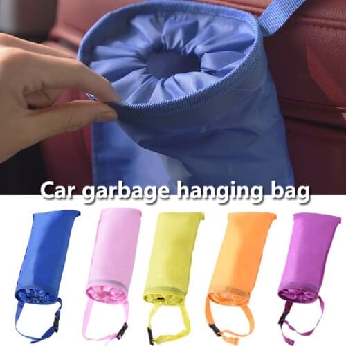 1Pc Waste basket Trash Container Car Auto Garbage Bin Bag Waste Bins Cleaning Tools Accessories Car Seat Back Litter Bag