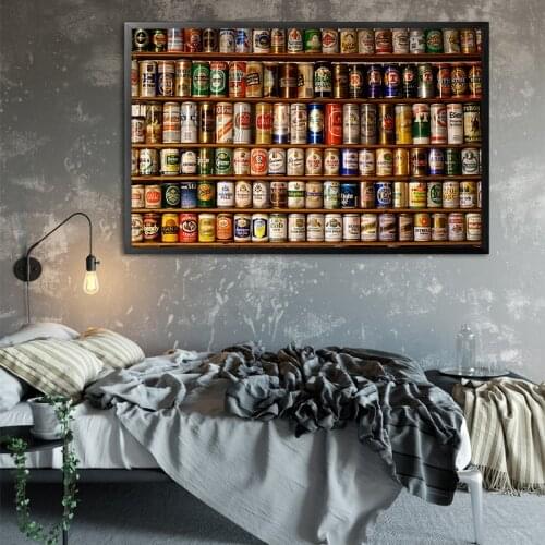 Beer Bar Creative Bottle Cap Print Canvas Painting Poster And Print Picture For Living Room Beer Collection Home Decoration