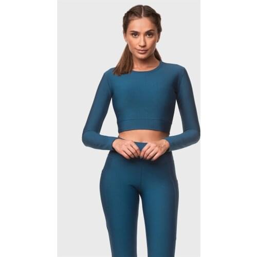 Superstacy Crop Top Oil Blue