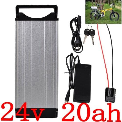 24V 350W 500W rear rack battery 24V 20AH Electric Bike Battery 24V 15Ah 18Ah 20Ah 22Ah 25Ah Lithium ion Battery with 2A charger