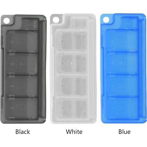 Mini 10 Slots 8 Game Cards + 2 Tf Cards Case Storage Box Organizer Plastic 11.2x4.7x1.3cm Container For Nintendo Switch
