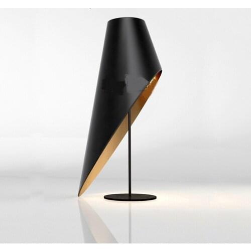 Minimalist geometric Dovetail black living room dining bar iron table ligh stew shop bar office Nordic bird table lamp LU725227