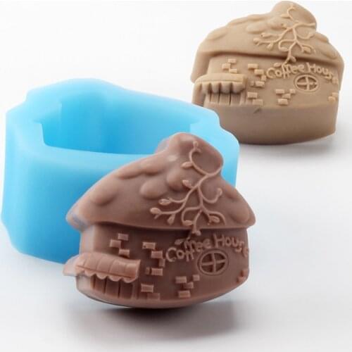 Handmade Soap Silicone Mold Little House Shape Craft Resin Chocolate Candy Mould