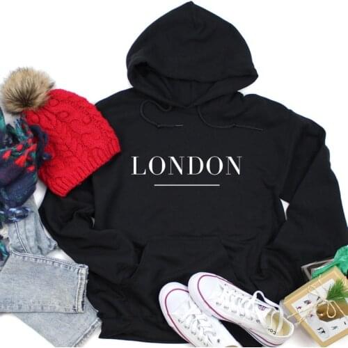 Skuggnas New Arrival London Hoodie I Love London England Hoodie Hoodies for women Long Sleeved Fashion Tumblr Sweatshirt