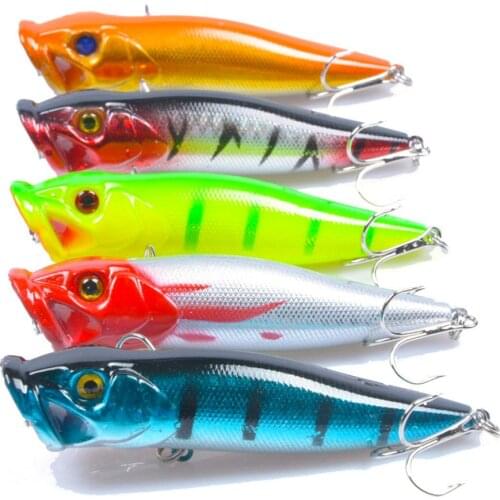 New Artificial Popper Hard Minnow Wobblers Fishing Lures Crankbait Hook Bait Tackle Fishing Bait