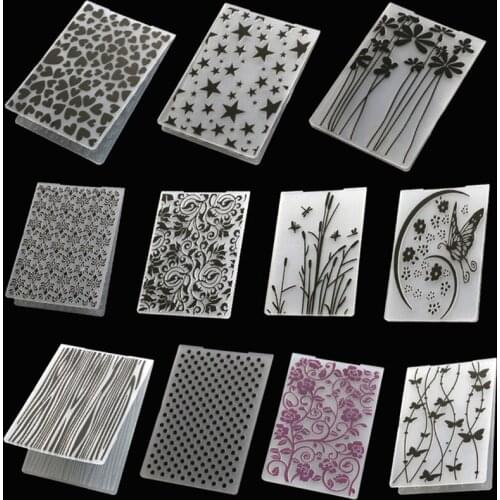 1pc Plastic Embossing Template Craft Cards Making 3D DIY Paper Photo Album Card Wedding Decoration Scrapbooking Embossing Folder