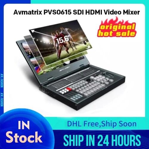Avmatrix PVS0615 Portable 6Channel Multi-format Video Switcher SDI HDMI Cable - Compatible Video Mixer 1080p record