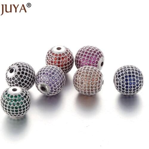 Supplies For Jewelry Colorful Zircon Crystal Beads For Jewelry Making Diy Bracelet Crafts Wholesale 14mm Ball Disco Beads