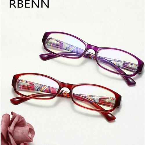 RBENN 2020 New Women Reading Glasses Anti Blue Light Presbyopia Glasses for Female with Spring Hinge +1.5 2.5