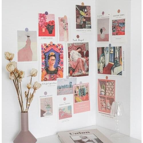 Ins 15 Art RETRO Postcards Photo Props DIY Bedroom With Decorative Cards Wall Stickers Color Greeting Cards Gift Cards