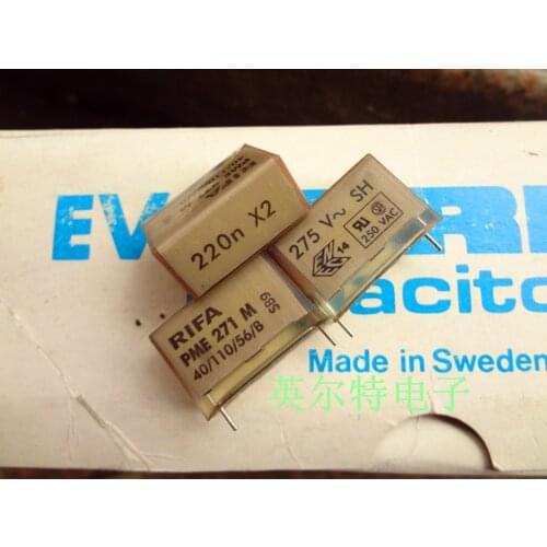 100% New and original RIFA PME271 0.22UF275VAC 220N275VACFOOT 21mmTransparent amperometric capacitance