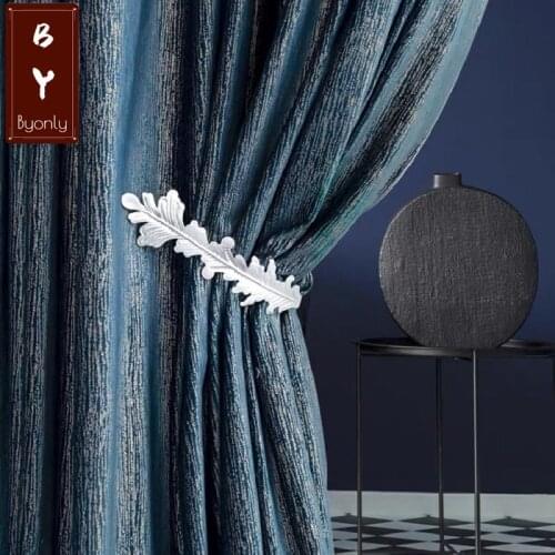 New Blue Chinese Light Luxury Modern High-grade Bronzing Curtains for Living Room Bedroom Dining Room Blackout Curtains Custom