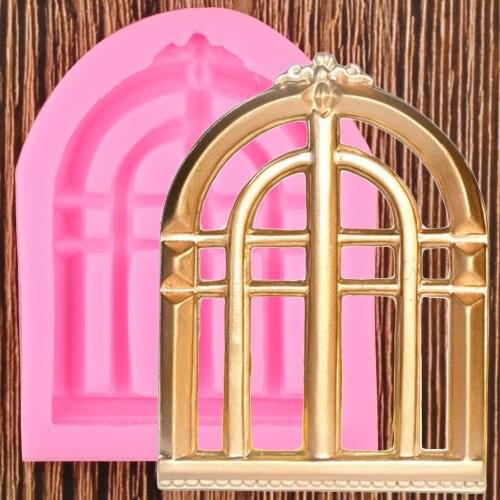 Window Border Silicone Molds DIY Party Wedding Cupcake Topper Fondant Cake Decorating Tools Candy Clay Chocolate Gumpaste Mould