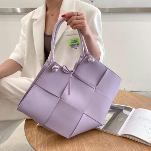 Weave Casual Large Tote bag 2021 New High quality PU Leather Womens Designer Handbag High capacity Shoulder Bags Underarm bag