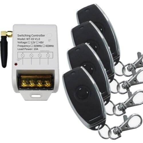 DC 12V 24V 36V 48V Smart 1CH 1 CH 30A Wireless Remote Control Light Motor Switch Relay Output Radio RF Transmitter Receiver