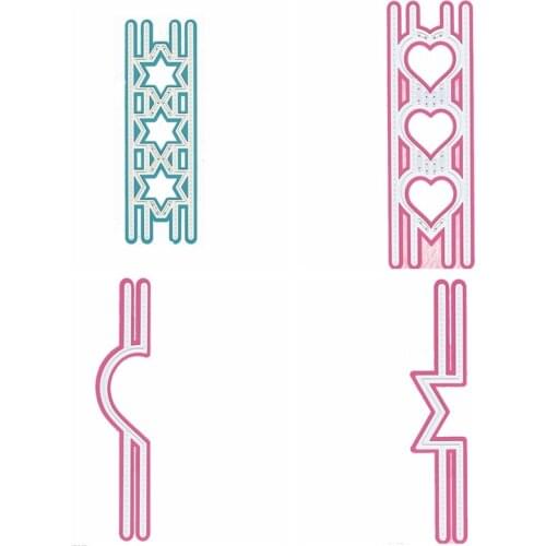 Pop-up Edge Frame Metal Cutting Dies Stencils for DIY Scrapbooking Valentine Decorative Embossing Paper Cards Crafts Template