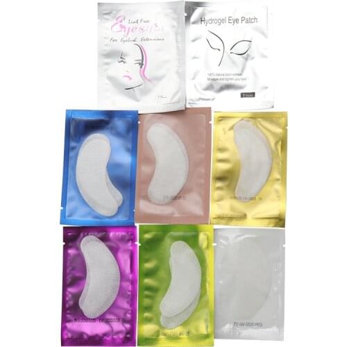 100 pairs Eyelash Paper Patches Grafted Eye Stickers Grid Film Eye Patch Grafting eye pad Eyelashes Extension Makeup Tools