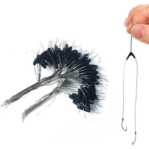 50pcs/lot Fishing Line Double Hooks Contactor Device Bifurcation Eight Type Splitter splitter Double Hook Fishing Accessories