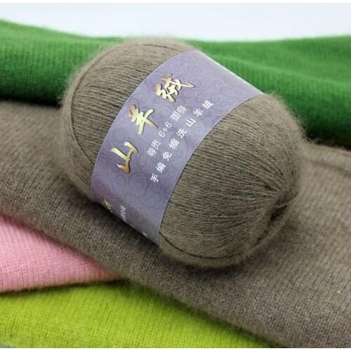 50+20g/set Fine Mongolian Cashmere Yarn for Knitting Sweater Cardigan For Men Soft Wool Yarn For Hand crocheting hats Scarves
