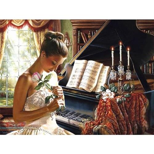 DIY Diamond Painting Full Round Resin Mosaic Diamond Embroidery Cross Stitch Kit Wall Art Interior Decoration Rhinestone Drill