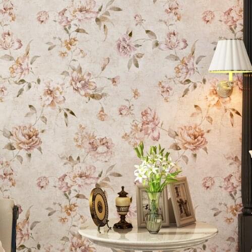Beibehang Retro American Wallpapers Pastoral Big Bedroom Bedside Living Room Sofa Background wall 3d Wallpaper papel de parede