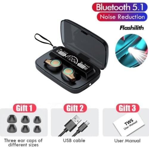 TWS Bluetooth Wireless Earphones Touch Control Waterproof Sports Headset Bass Stereo Music Mini Earbuds With 2000mAh Charge Box