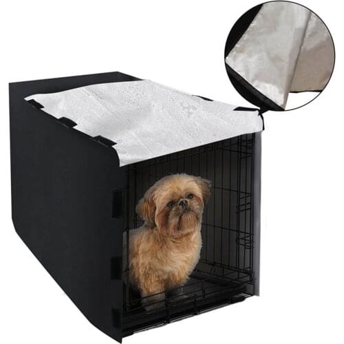 Cat Dog Kennel House Cover Waterproof Dust-proof Durable Cat Dog Cage Cover Foldable Washable Outdoor Pet Kennel Crate Cover