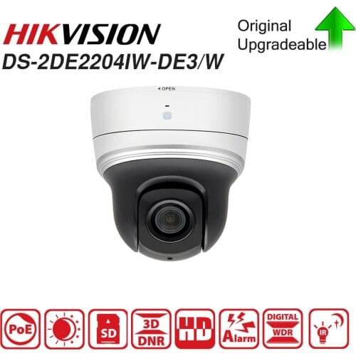Hikvision PTZ IP Camera PTZ Speed Dome DS-2DE2204IW-DE3/W 2-inch 2MP 4X Zoom Powered by DarkFighter IR Network Speed Dome IPC