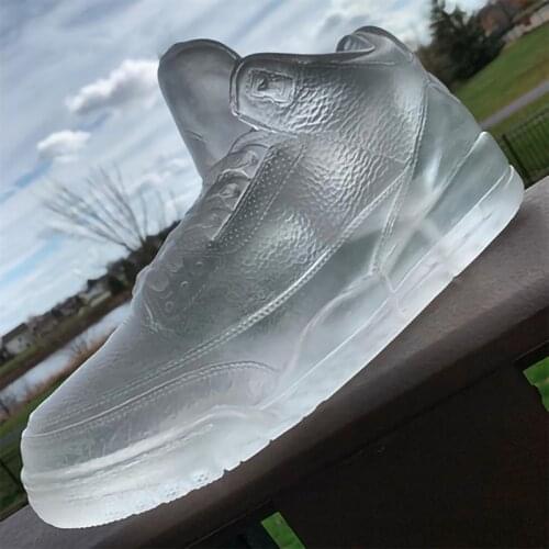 Crystal Sneaker Model Statue Sculpture Nordic Home Decoration Resin Figurine Miniature Sneaker Photographic Props Shoe Gifts