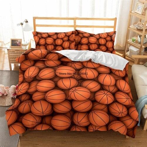 Fanaijia basketball bedding set queen size 3d printed kids duvet Cover With Pillowcases Bed kids bedline