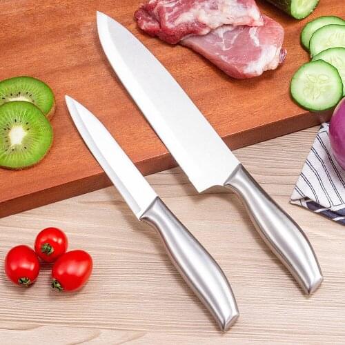 Kitchen Knife Set 3Cr Stainless Steel 7Inch Chef Knife Household Slicing Knife Fruit Paring Knife