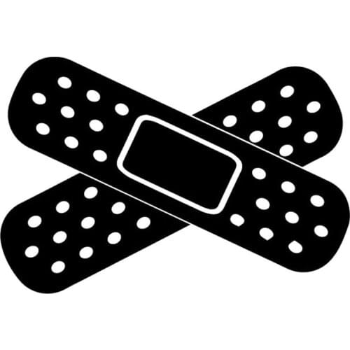 16.5X11.2CM Band Aid Car Bumpers Window Vinyl Decal Funny Creative Stickers