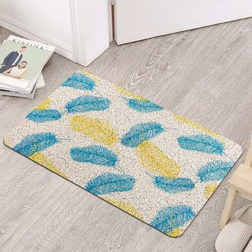 Door Mats Customized Floor Mat Modern Household Door Mat Silk Ring Scrub Door Mat PVC Anti-Slip Floor Mat Carpet