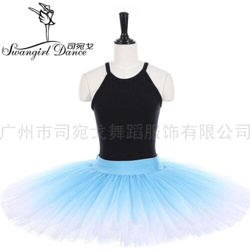 New Professional Ballet Tutus Adult Gradient Pancake Half Ballet Tutu Firm Tulle Practice Tutu Skirts Kid Platter Purple BT4012