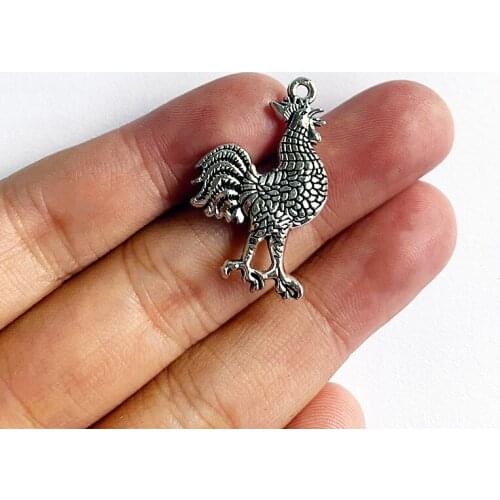 18pcs Cock Chicken Chicken crowing Pendants, Diy Handmade Necklace Earring Aesthetic Accessories,Charms Findings Jewelry Making