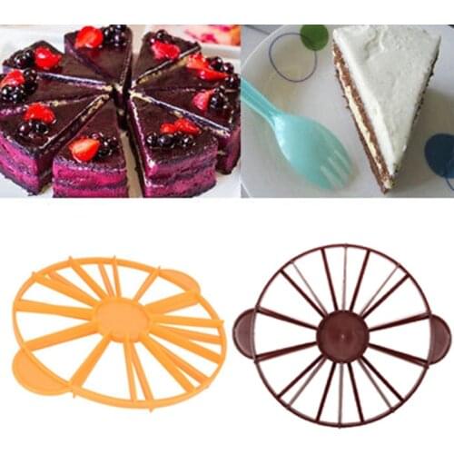 Cake Divider Slice Pie Cake 10 / 12 Piece Equal Portion Marker Divider Dark Red