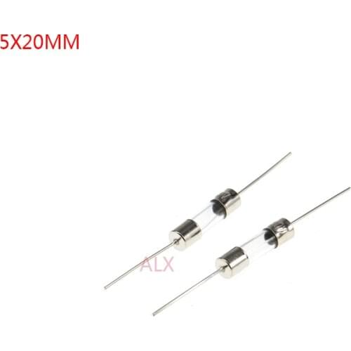 20PCS 5*20MM GLASS Fast blow FUSE WITH A PIN 5*20 Quick Blow insurance tube 250V 1A 2A 3A 4A 5A 6.3A 8A 10A 15A 20A