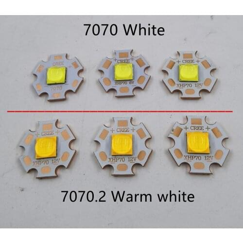 7070 20W 3V6V12V Led replace Cree XHP70.2 XHP50.2 Diode Emitter Cool Warm White Blue for Flashlight lamp bike head motorcycle
