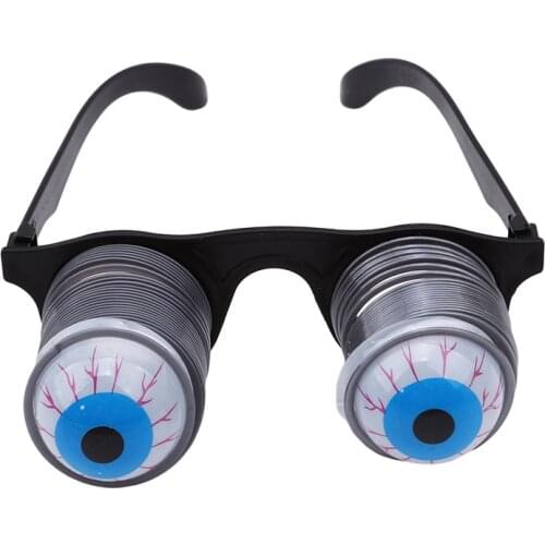 Halloween Funny Personality Scary Horror Eyeball Dropping Glasses Personality Tricky Prank Eyes Joke Gags Toy