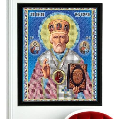 Golden Panno Diamond Painting Religious Full Square New Arrival Home Decoration Diamond Embroidery Portrait Religion Icons 09