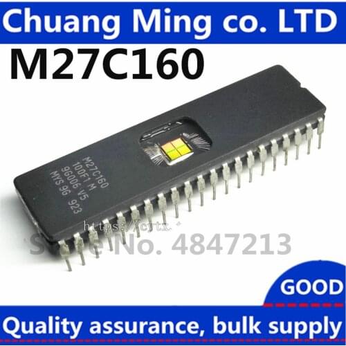 10pcs/lot M27C160-100F1 M27C160 27C160 CDIP M27C160-120F1 M27C160-50F1 IC 1M X 16 UVPROM 100 ns CDIP42