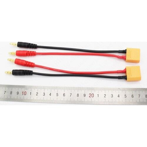 100 pcs/lot XT60/ XT90 Male Connector to 4.0 Banana Plug Charge Cable 14AWG 150MM for RC Model