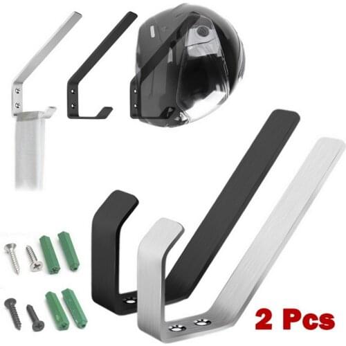 2PCS Stainless Steel Motorcycle Helmet Holder Hook Jacket Hanger Home Luggage Hook Multipurpose Wall Mount Rack