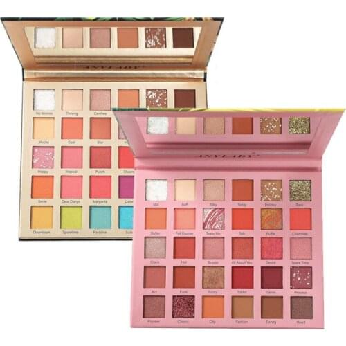 30 Colors Pearly Matte Sequin Eyeshadow Gel Glitter Streaky Eyeshadow Palette Blush Contouring Long- Lasting TSLM