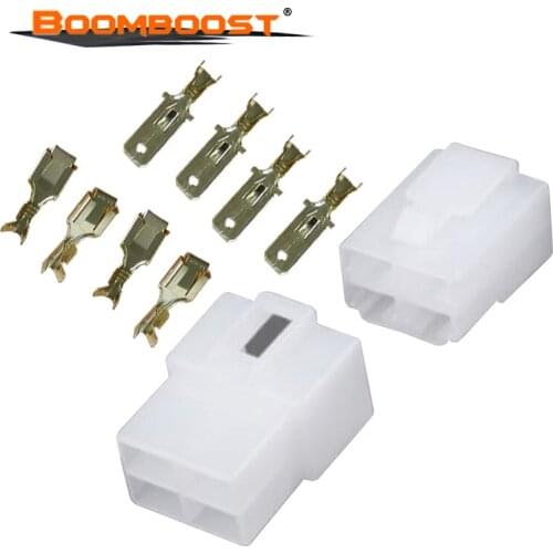 50 set Automotive 6.3 Electrical Wire Connector For Motorcycle Ebike Car Terminal Plug Kits Male Female Cable 6.3mm 2/4/6 pin