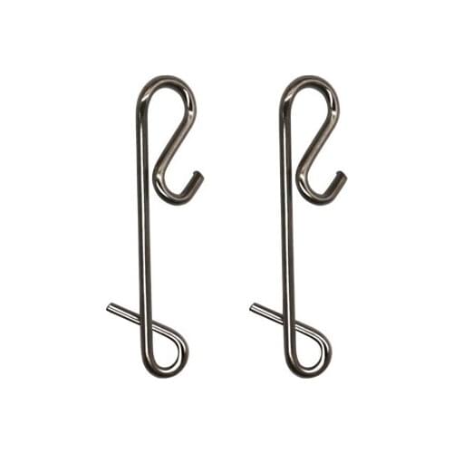 50pcs/lot Fishing Line Braid Knotless Connectors 11mm-21mm Stainless Winding fishing pin Swivel Lures Tackle Accessories